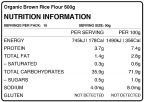 Rice Flour Brown Organic