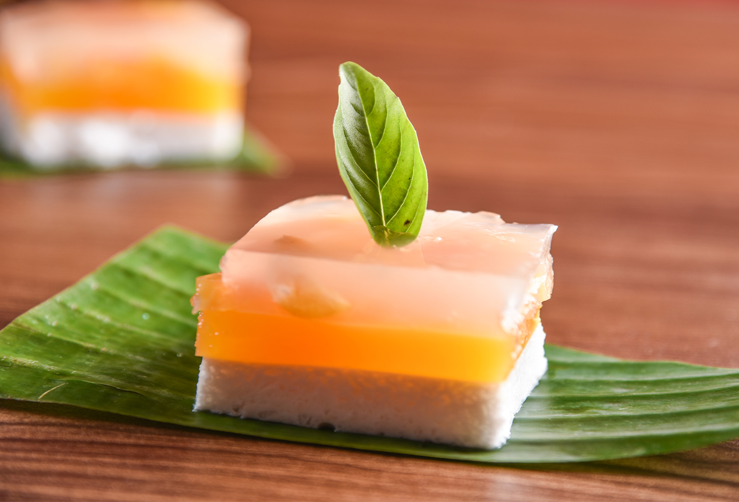 Mango Coconut Layered Jelly