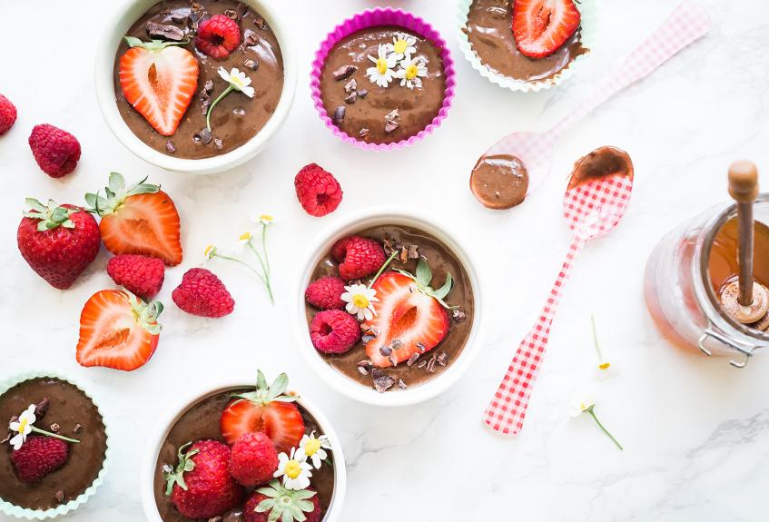 Chocolate Quinoa Pudding with Berries